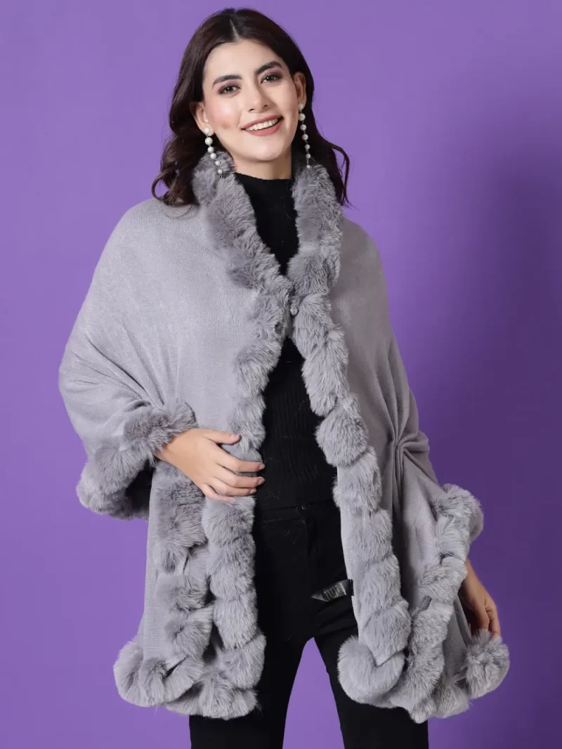 V-Neck Longline Poncho