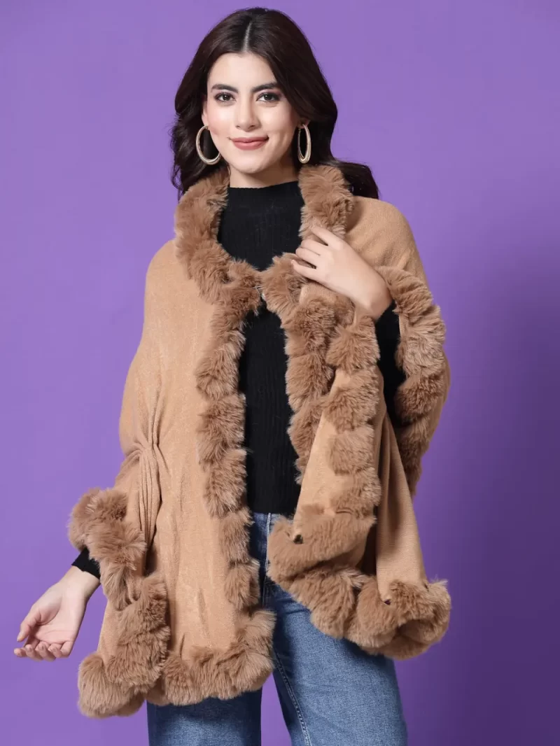 V-Neck Longline Poncho