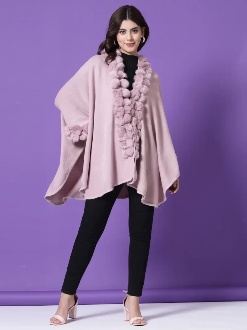 V-Neck Longline Poncho