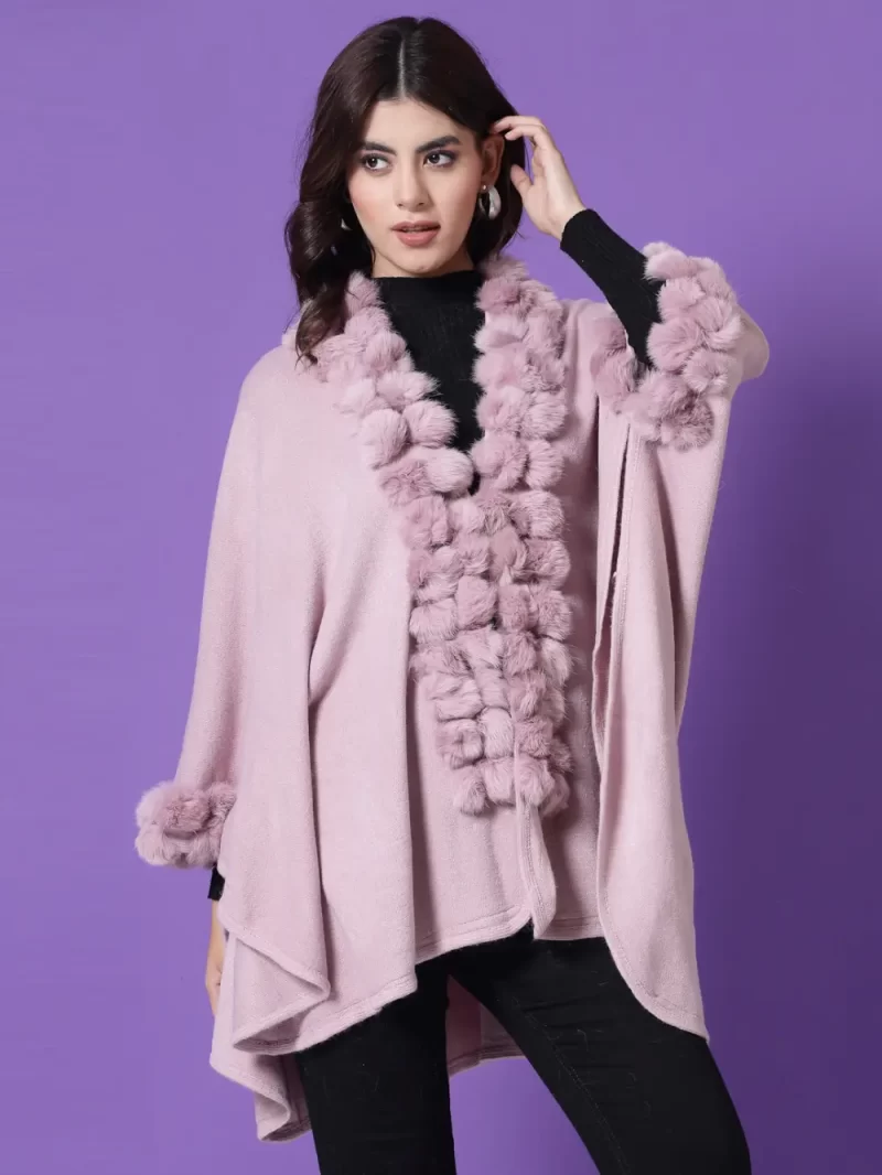 V-Neck Longline Poncho