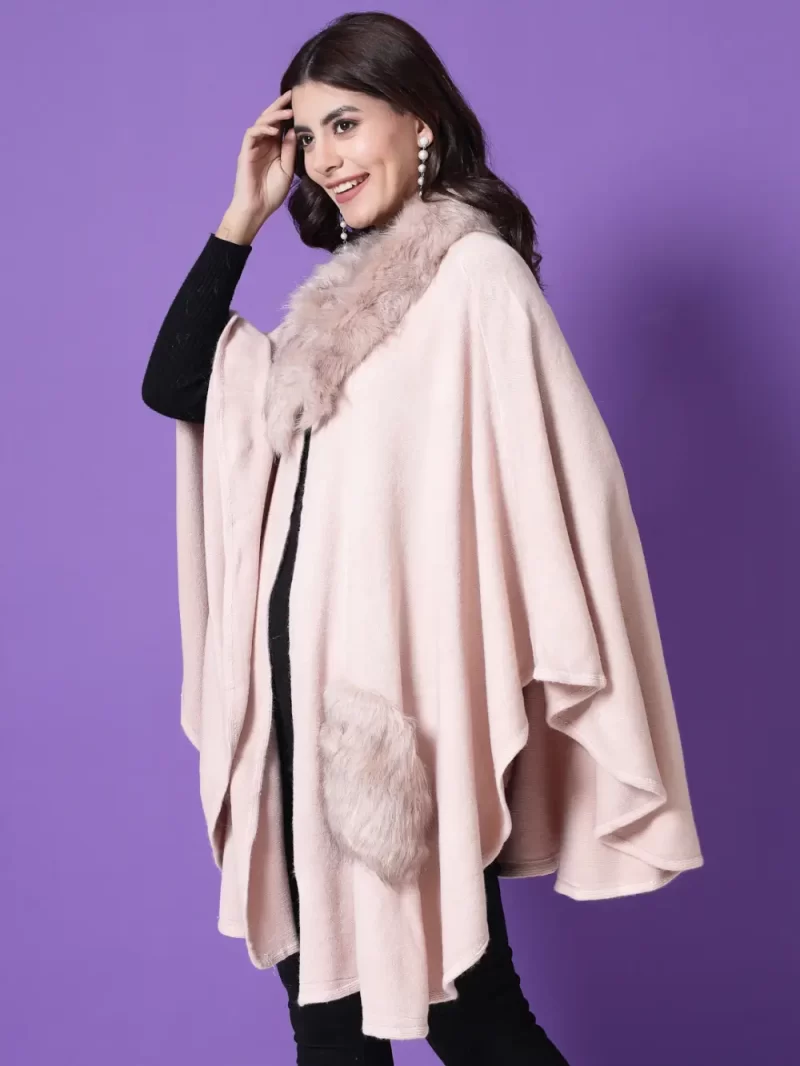V-Neck Longline Poncho Sweater