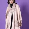 V-Neck Longline Poncho Sweater