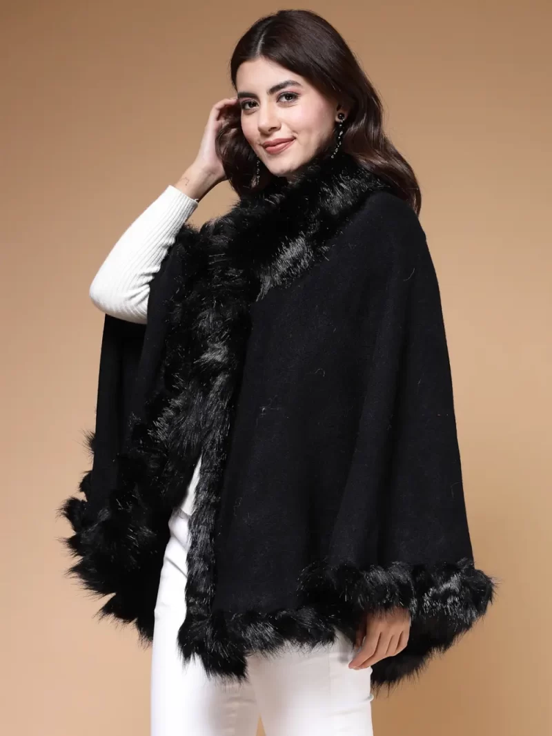 V-Neck Longline Poncho