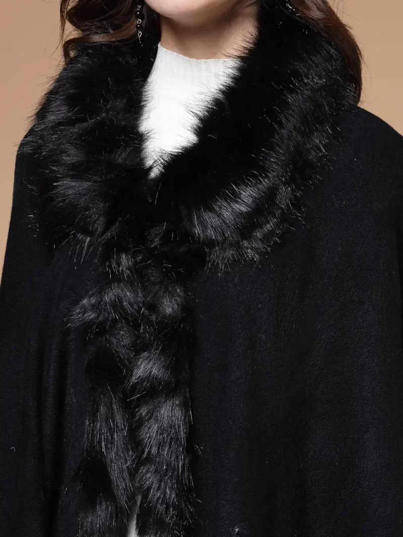 V-Neck Longline Poncho