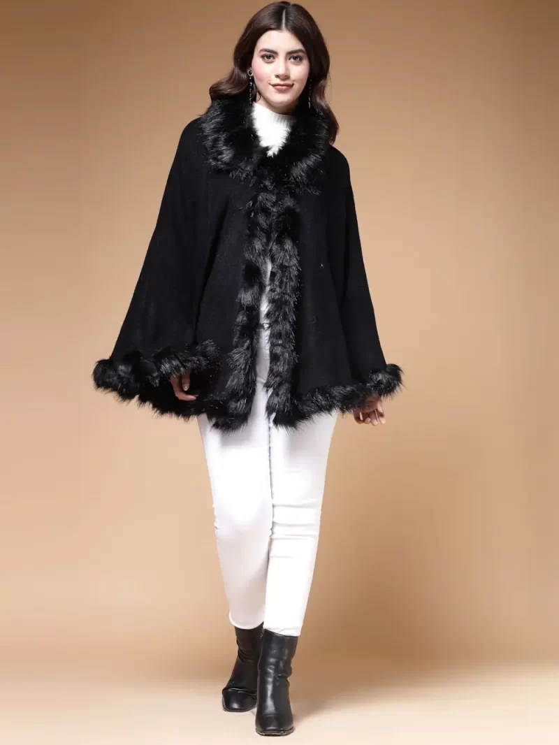 V-Neck Longline Poncho