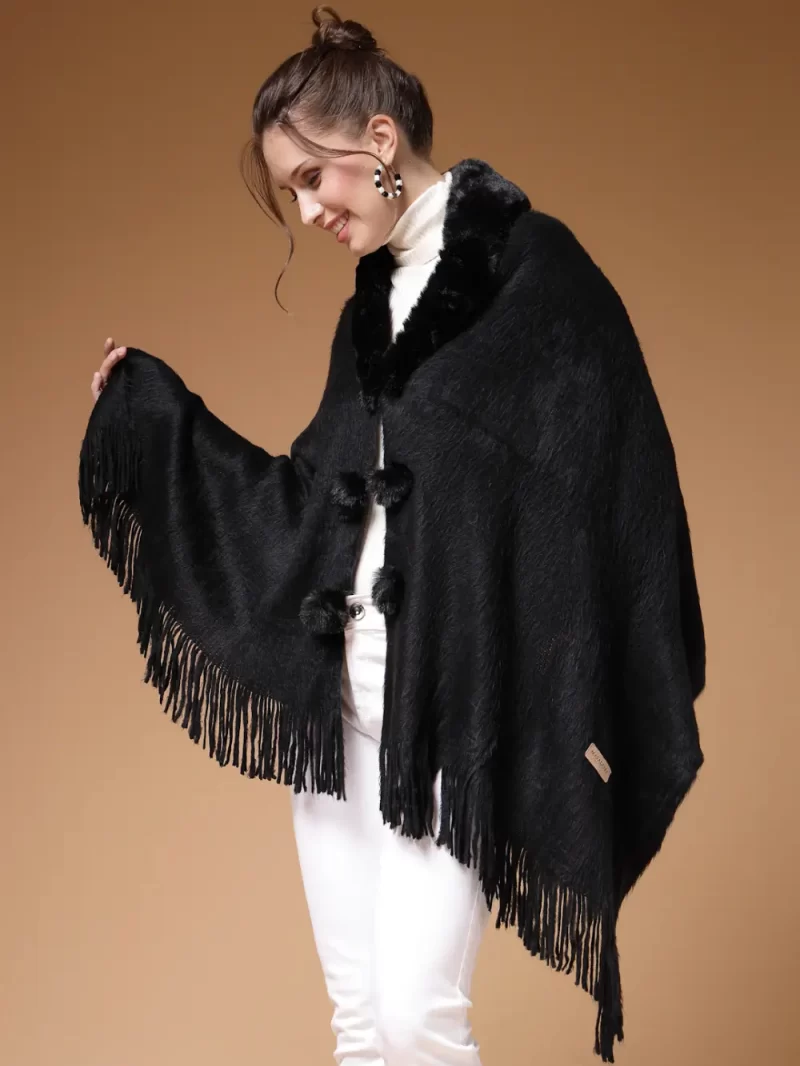 Shawl Collar Poncho