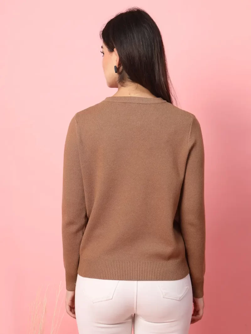 Women Solid Round Neck Top