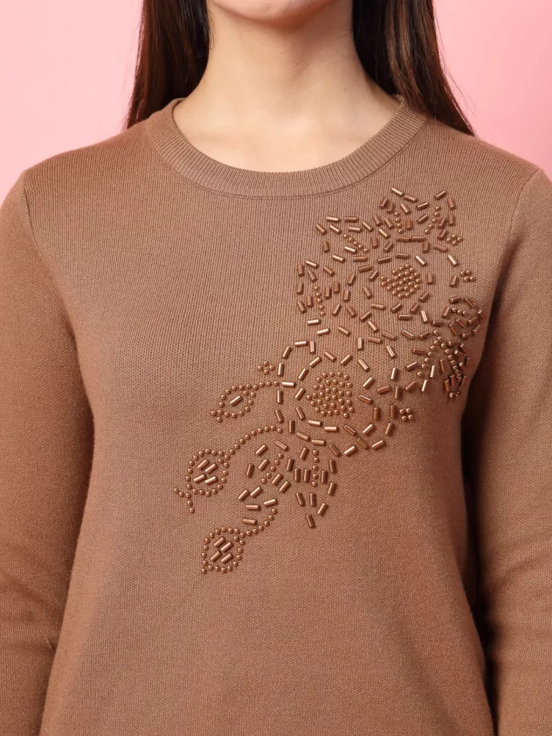 Women Solid Round Neck Top