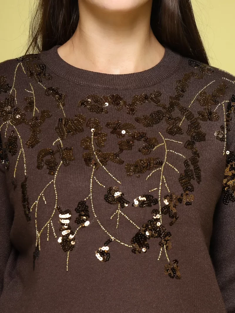 Women Floral Embellished Sweater