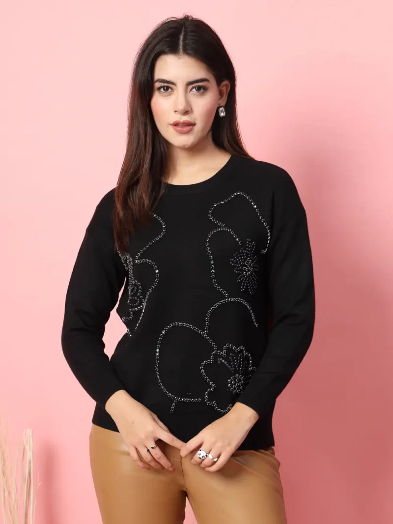 Women Graphic Embellished Sweater