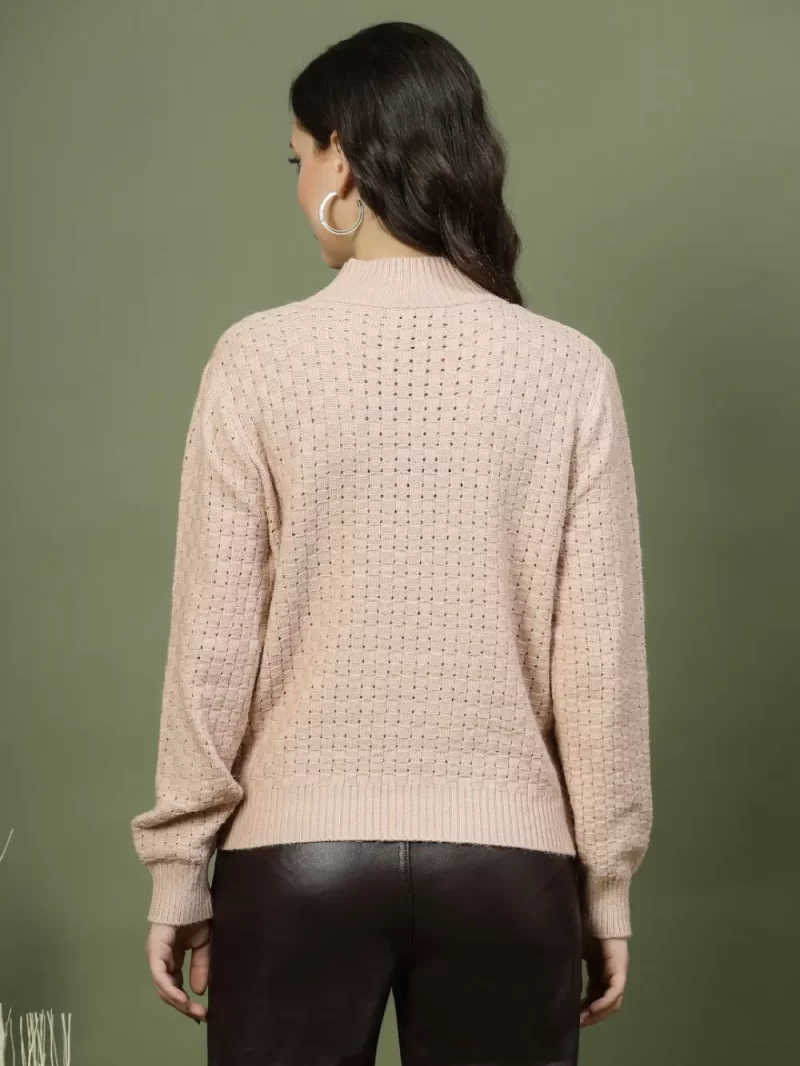 Women Self Design Round Neck Top