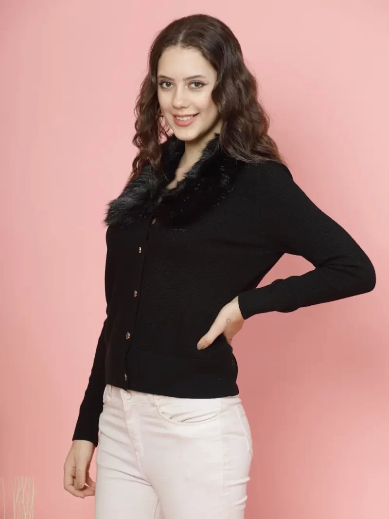 Women Solid Shirt Collar Top
