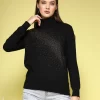 Women Solid High Neck Top
