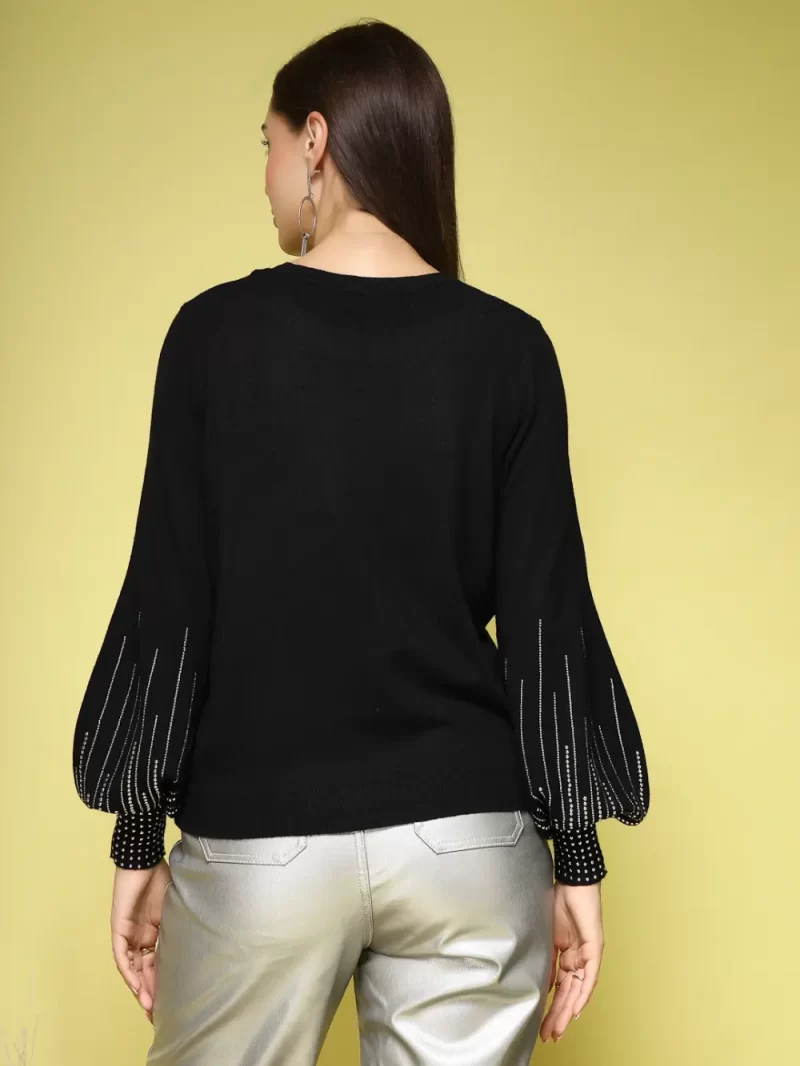 Women Solid Round Neck Top