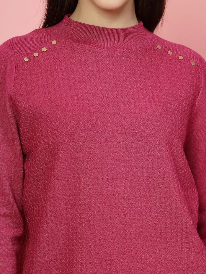 Women Solid Round Neck Top