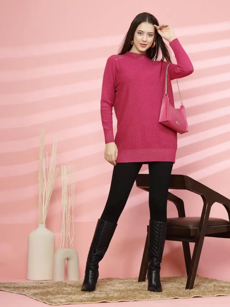 Women Solid Round Neck Top