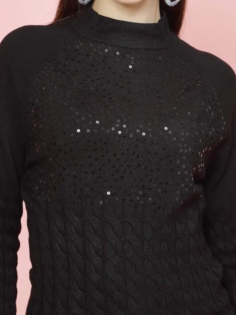 Women Self Design Round Neck Top