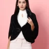 Women Solid V-Neck Poncho