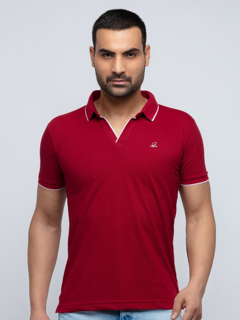 Status Quo Men'S New Basic Solid Regular Fit V-Neck Tshirt