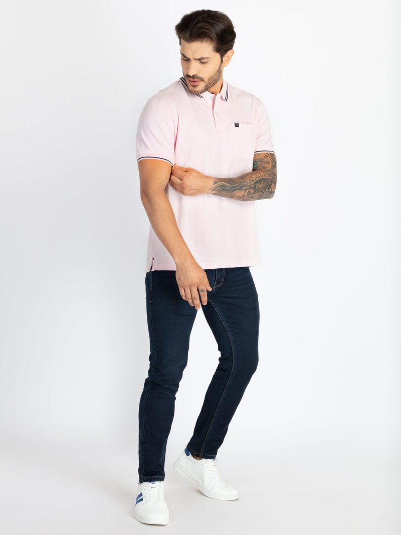 Status Quo Mens Solid Slim Fit Polo T-Shirt