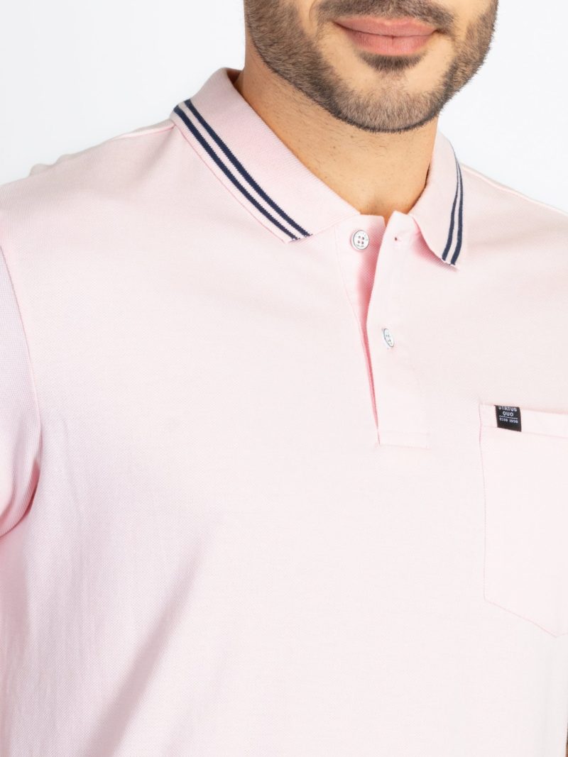 Status Quo Mens Solid Slim Fit Polo T-Shirt