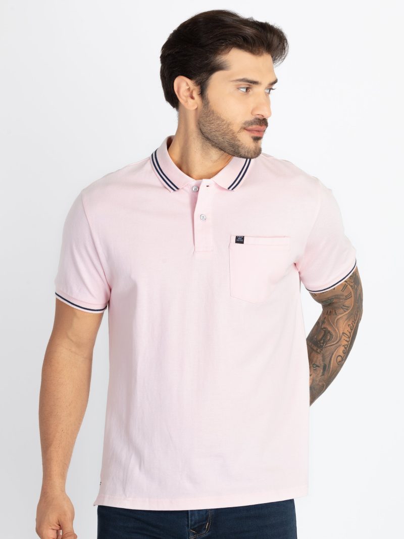 Status Quo Mens Solid Slim Fit Polo T-Shirt