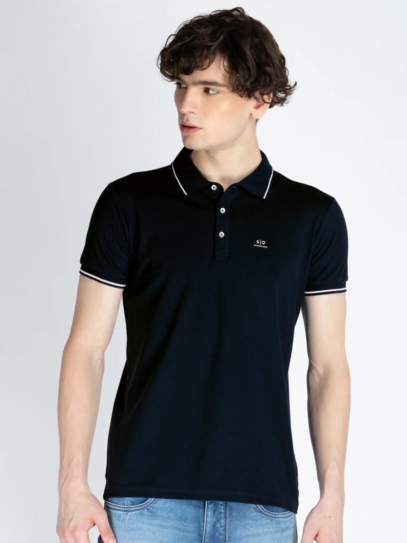 Status Quo Men'S Printed Round Neck Half Sleeves Oversized Tshirt