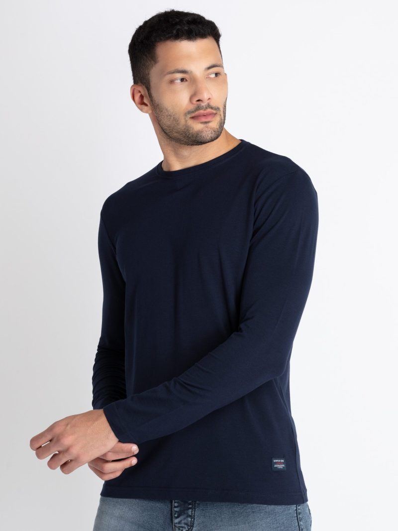 Status Quo Mens Solid Round Neck T-Shirt