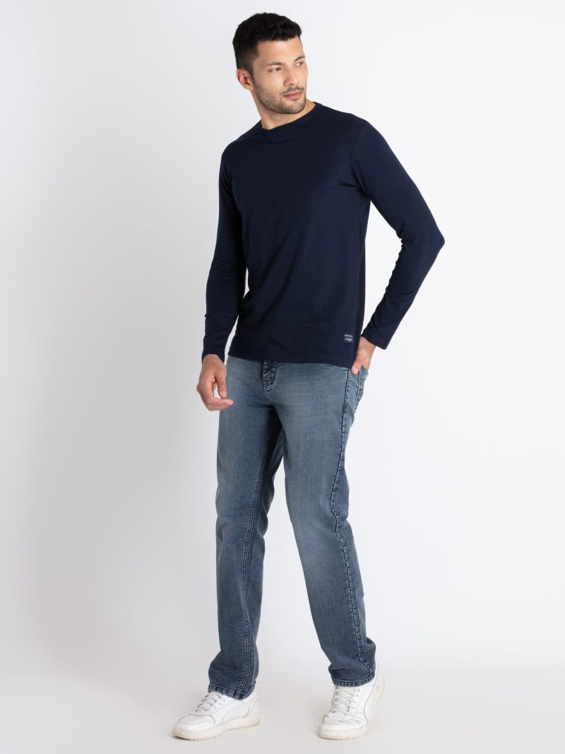 Status Quo Mens Solid Round Neck T-Shirt