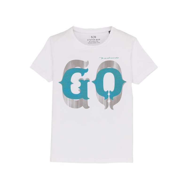 Status Quo Kids Printed Round Neck T-Shirt