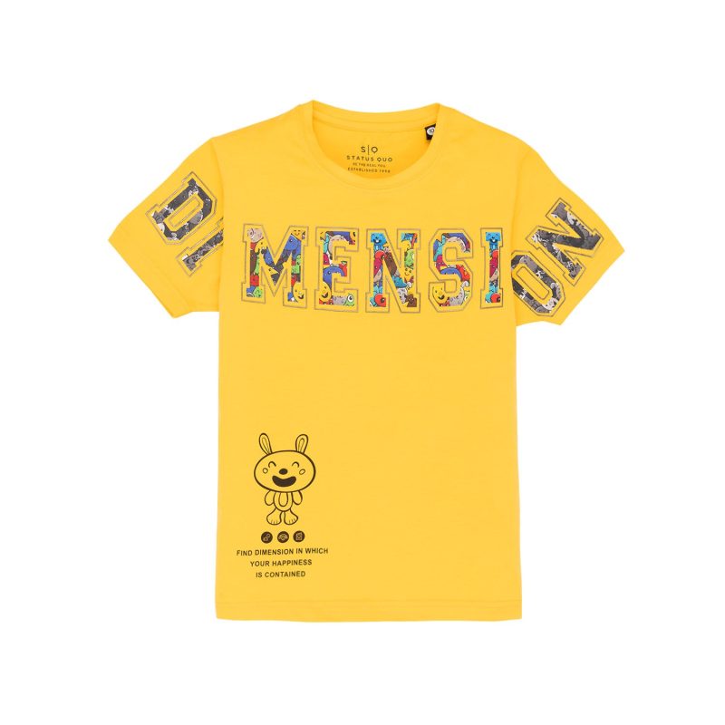 Status Quo Kids Printed Round Neck T-Shirt