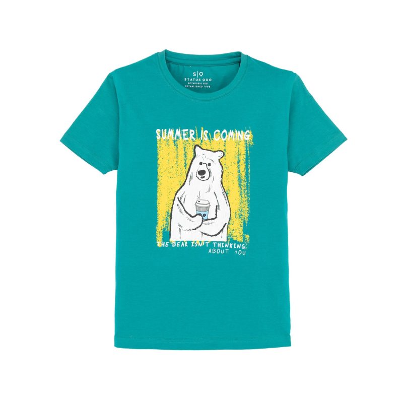 Status Quo Kids Printed Round Neck T-Shirt