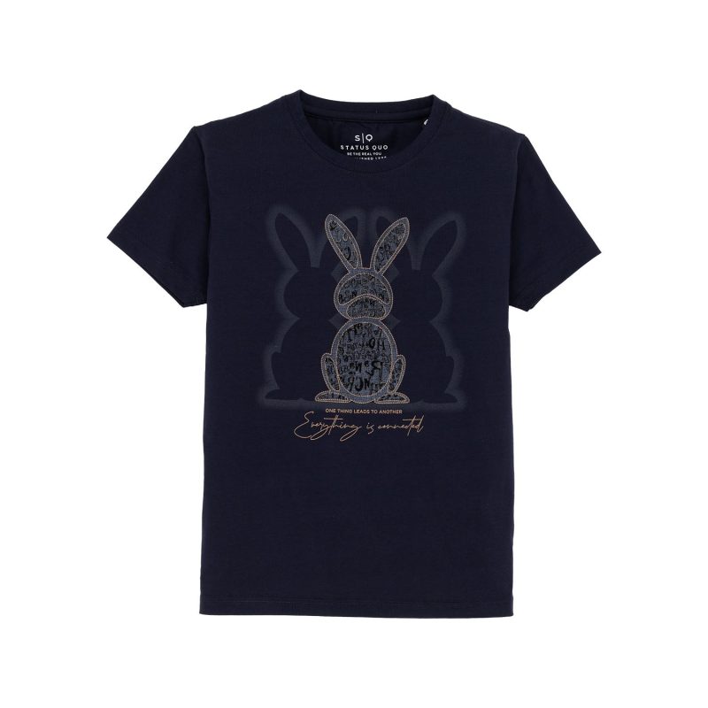 Status Quo Kids Printed Round Neck T-Shirt