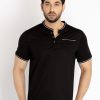 Status Quo Mens Solid Henley Neck T-Shirt