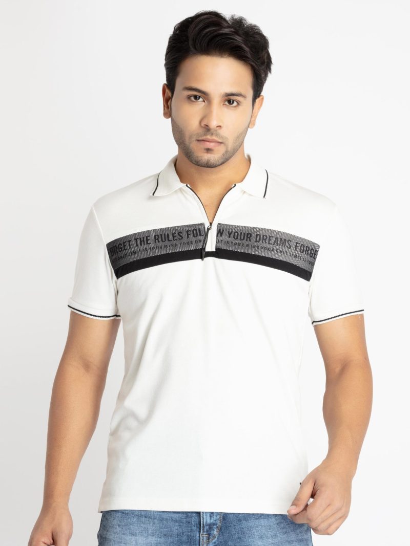 Status Quo Mens Front Printed Polo T-Shirt