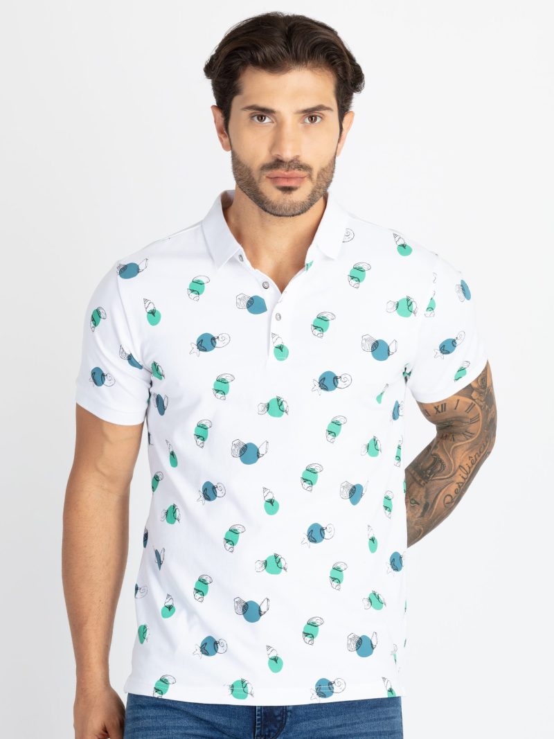 Status Quo Mens All Over Printed Polo T-Shirt