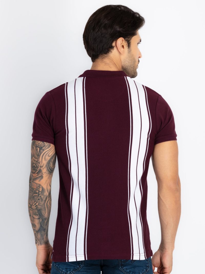 Status Quo Status Quo Men'S Striped Polo Neck Regular Fit Tshirt