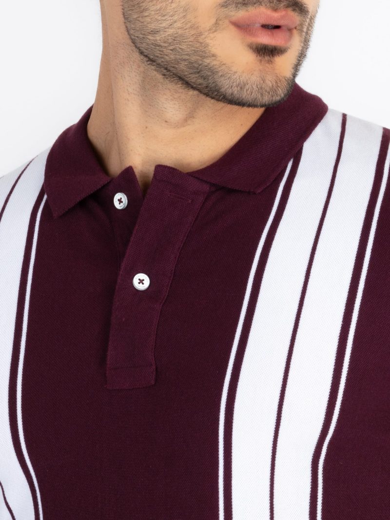 Status Quo Status Quo Men'S Striped Polo Neck Regular Fit Tshirt