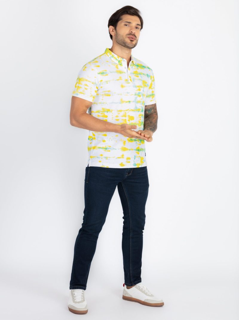 Status Quo Status Quo Men'S Abstract Printed Polo Neck Regular Fit Tshirt