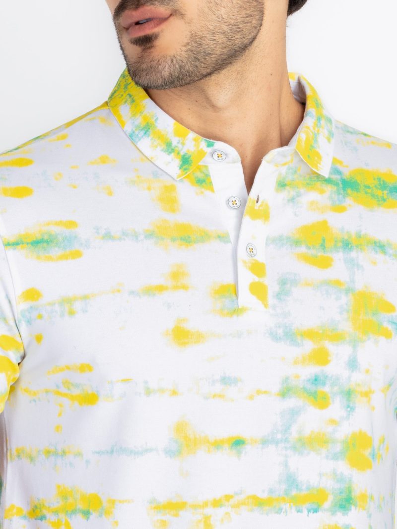 Status Quo Status Quo Men'S Abstract Printed Polo Neck Regular Fit Tshirt