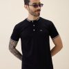 Status Quo Mens Solid Slim Fit Polo T-Shirt With Tipping Collar