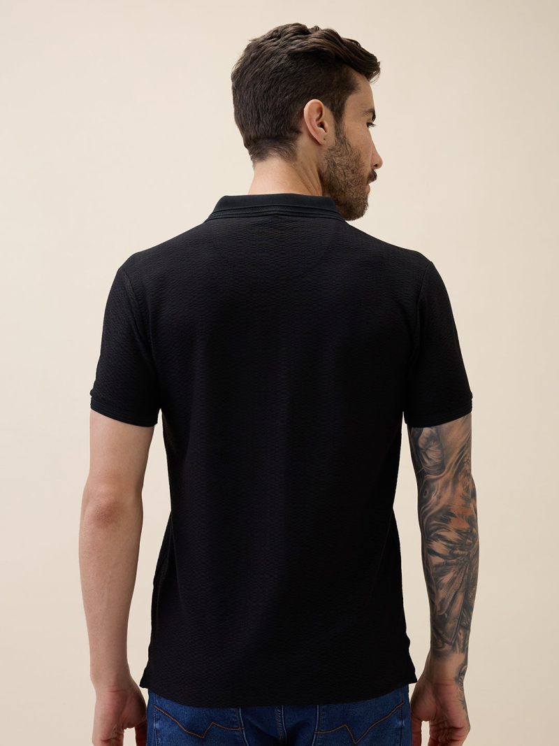 Status Quo Status Quo Men'S Solid Polo Collar Half Sleeves Regular Fit Tshirt