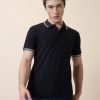 Status Quo Mens Solid Polo Collar Half Sleeves Regular Fit Tshirt