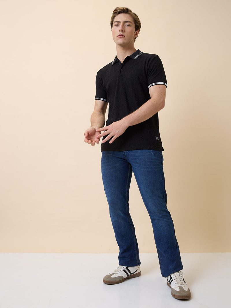 Status Quo Mens Solid Polo Collar Half Sleeves Regular Fit Tshirt