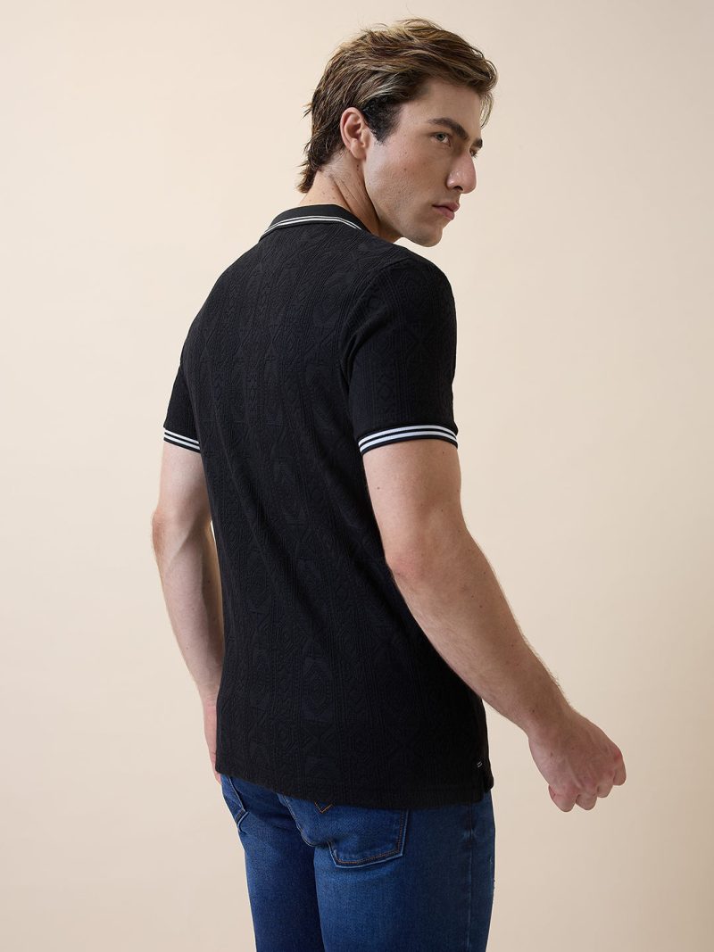 Status Quo Mens Solid Polo Collar Half Sleeves Regular Fit Tshirt