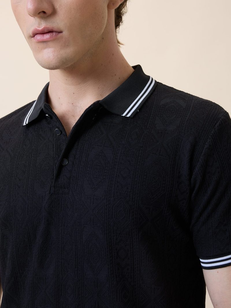 Status Quo Mens Solid Polo Collar Half Sleeves Regular Fit Tshirt