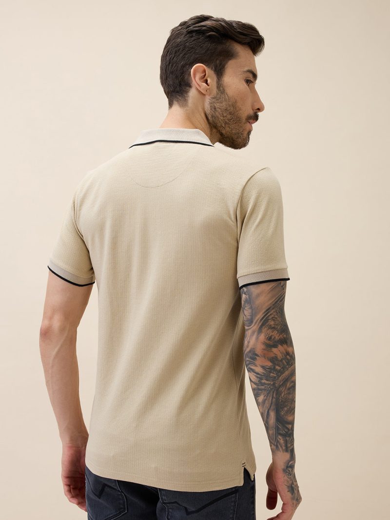 Status Quo Status Quo Men'S Solid Polo Collar Half Sleeves Regular Fit Tshirt