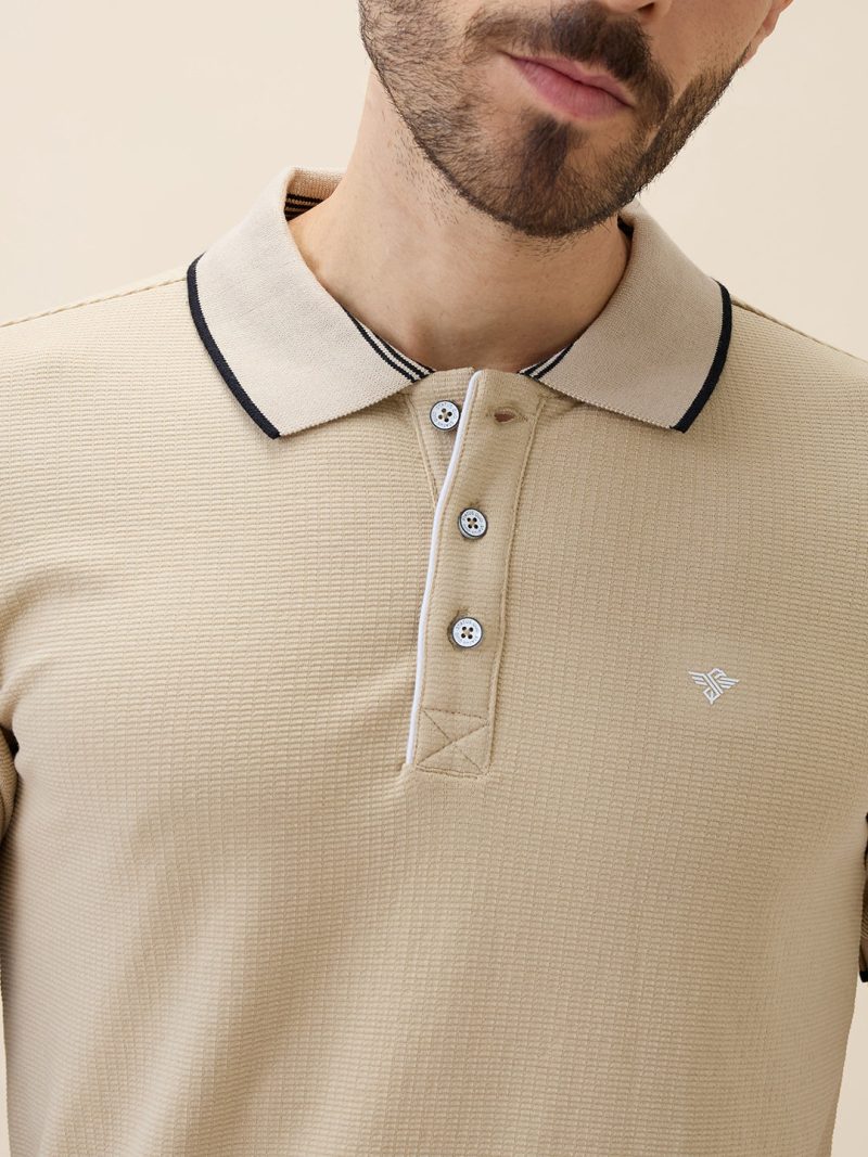 Status Quo Status Quo Men'S Solid Polo Collar Half Sleeves Regular Fit Tshirt