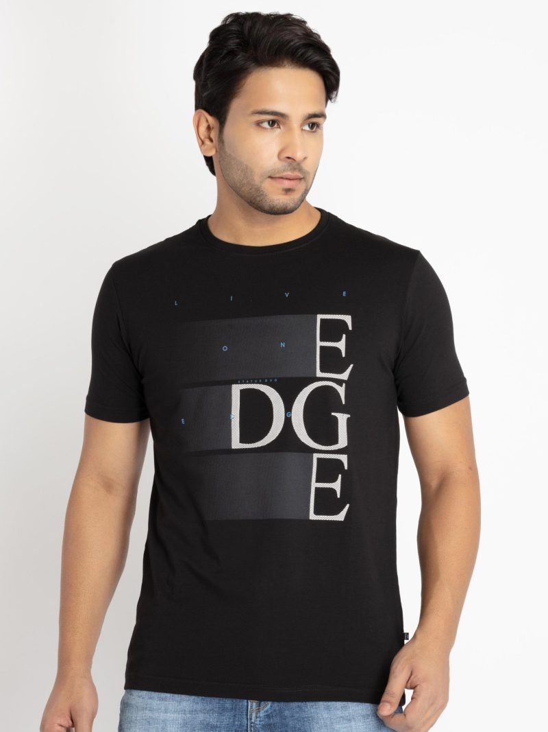 Status Quo Mens Front Printed Round Neck T-Shirt