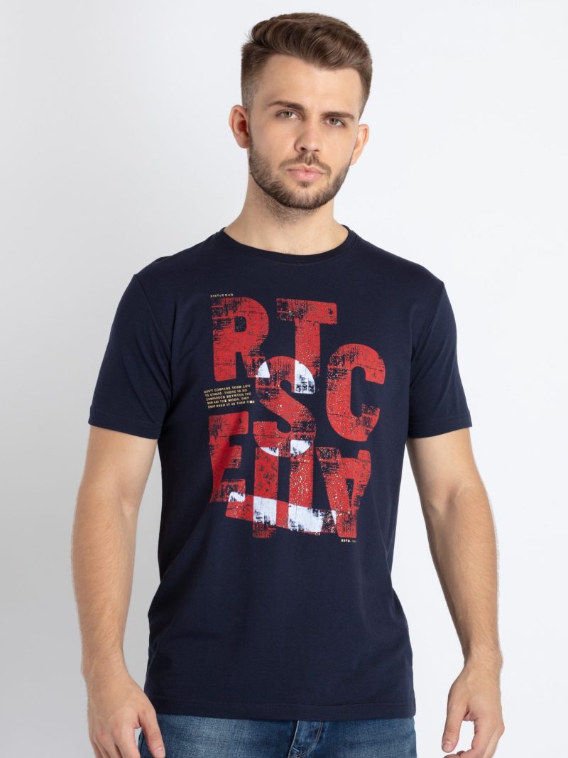 Status Quo Mens Printed Round Neck T-Shirt